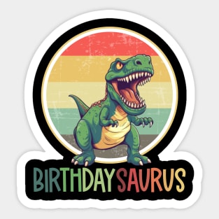 Birthday Saurus Rex Dino BirthdaysSaurus Matching Family Sticker